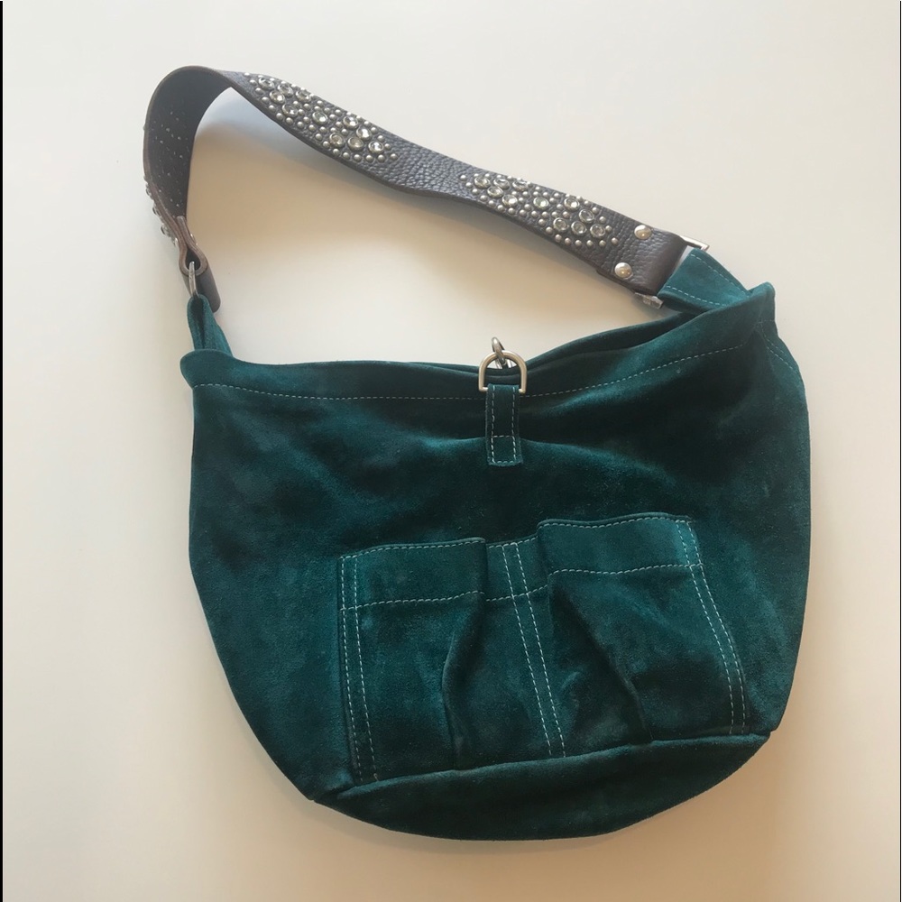 Tylie Malibu suede teal purse